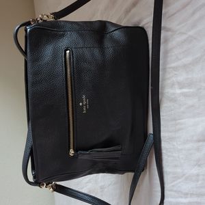 Original kate spade new york Crossbody Bag, 100% leather, black